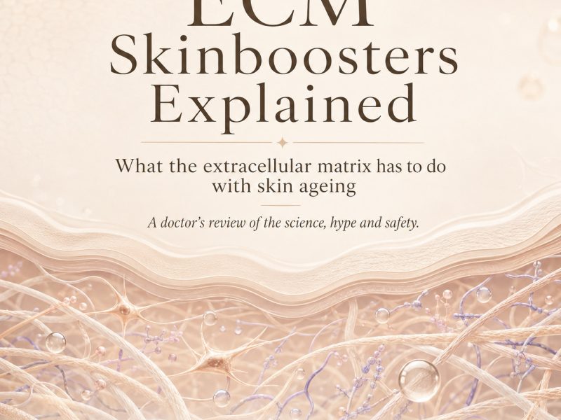ECM skinboosters explained by Dr Rachel Ho with extracellular matrix and skin ageing science