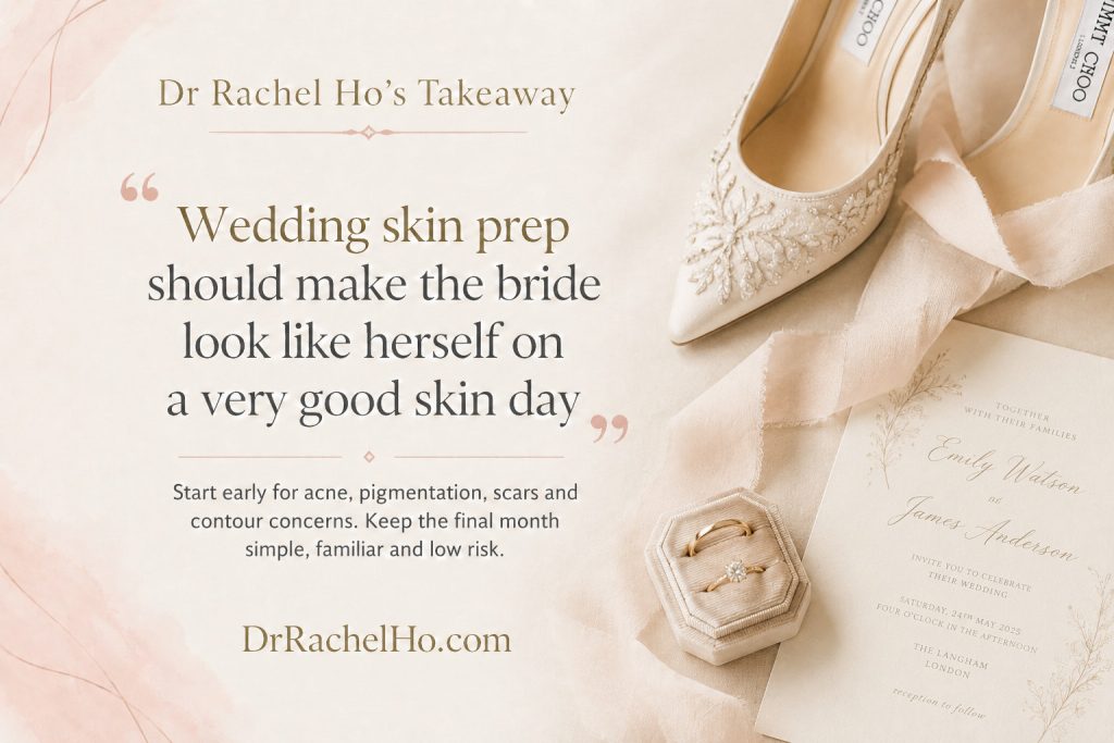 Dr Rachel Ho wedding skin prep takeaway for Singapore brides