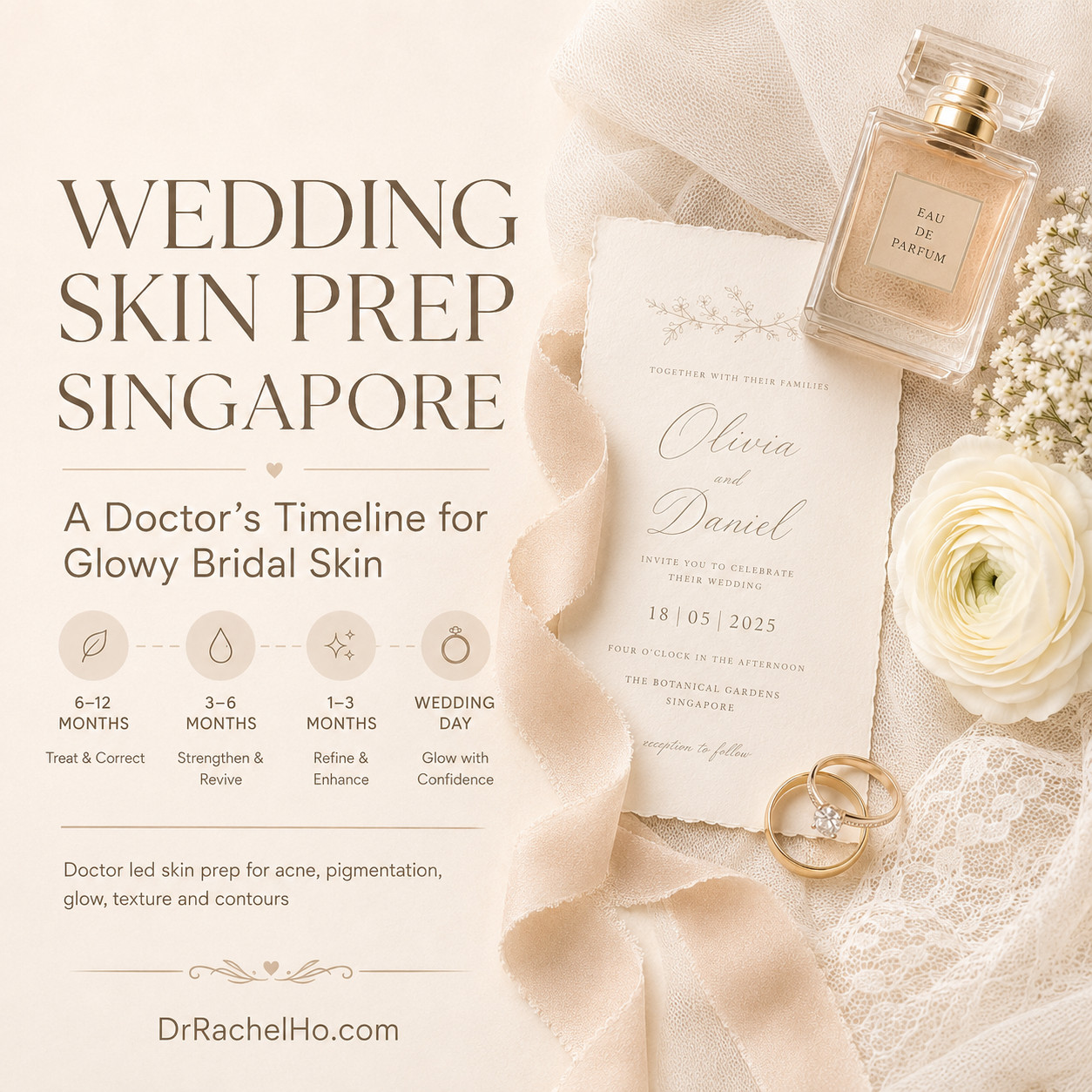 Wedding skin prep Singapore guide for glowy bridal skin by The Skin Longevity Clinic