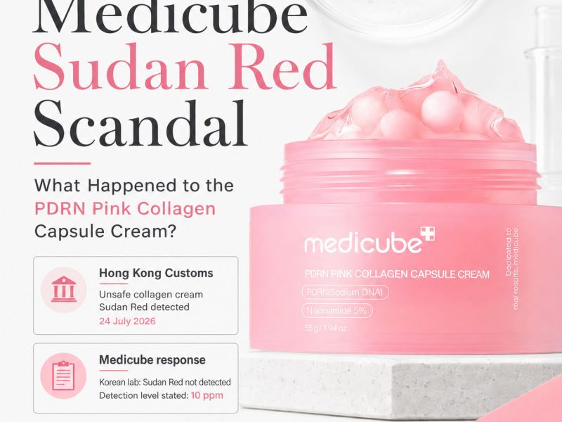 Medicube Sudan Red controversy explained in Dr Rachel Ho guide on the Pink Collagen Cream scandal and what consumers should know