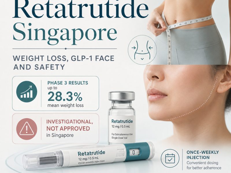 Retatrutide Singapore guide covering Phase 3 weight loss results, facial volume changes and safety