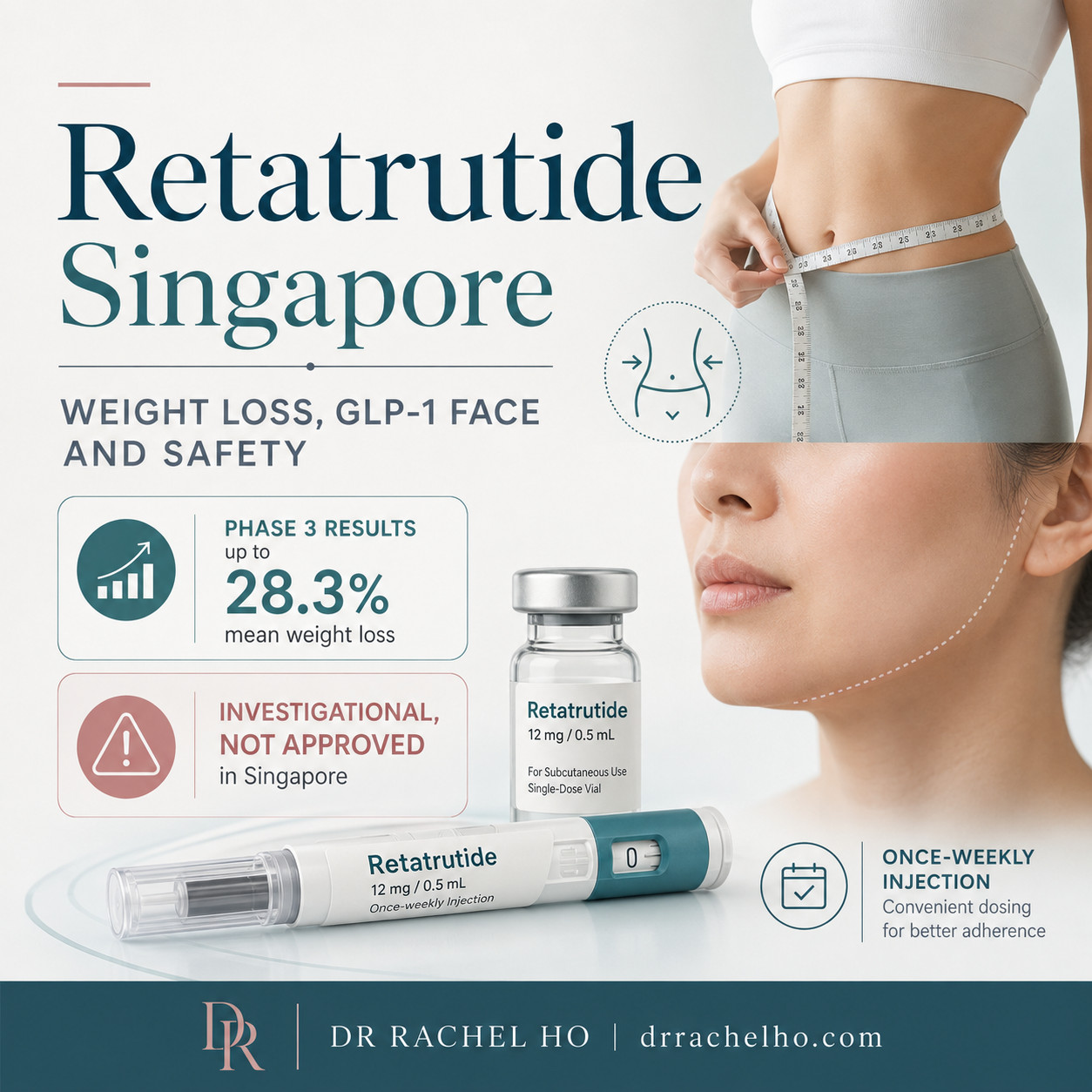 Retatrutide Singapore guide covering Phase 3 weight loss results, facial volume changes and safety