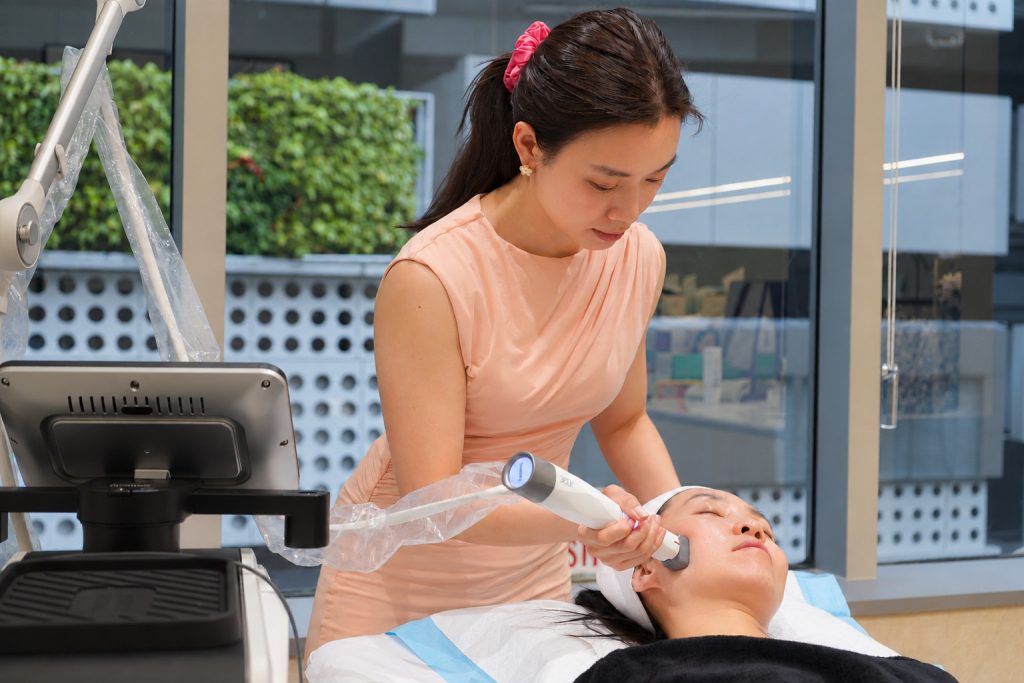 Performing XERF for my patient in The Skin Longevity Clinic